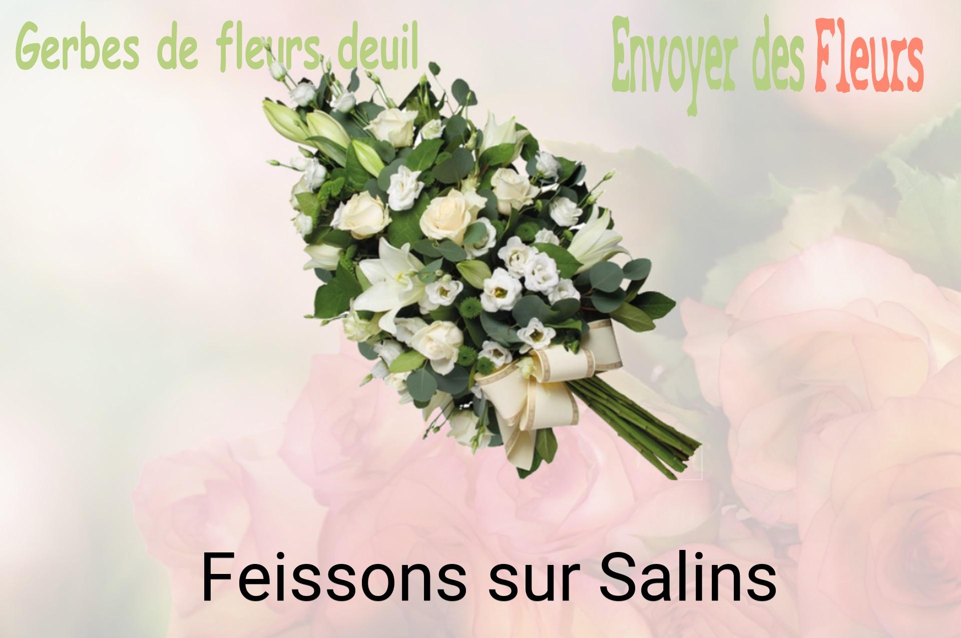 Gerbe de fleurs de deuil livrée à Feissons-sur-Salins